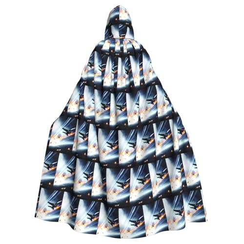 ENGhjes Kapuzenumhang mit Flugzeugdruck, Cosplay, für Erwachsene, Halloween, 140 cm lang, Themenpartys ENGhjes Kapuzenumhang mit Flugzeugdruck, Cosplay, für Erwachsene, Halloween, 140 cm lang, Themenpartys von ENGhjes