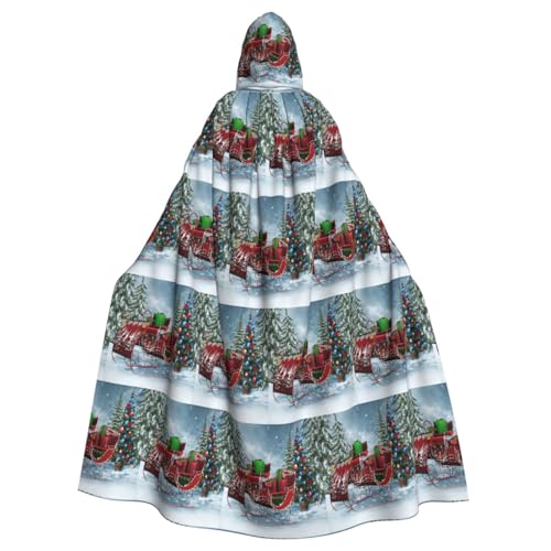 ENGhjes Merry Christmas4 Kapuzenumhang mit Kapuze, für Erwachsene, Halloween, 140 cm lang, Themenpartys von ENGhjes