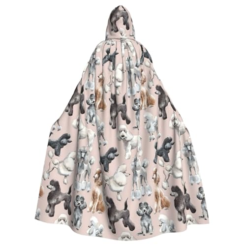 ENGhjes Oodles Of Pudel-Druck, Cosplay, Kapuzenumhang, Erwachsene, Halloween, 140 cm lang, Themenpartys von ENGhjes