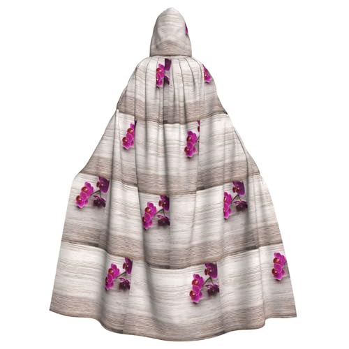 ENGhjes Orchideen-Druck, Cosplay, Kapuzenumhang, Erwachsene, Halloween, 140 cm lang, Themenpartys von ENGhjes