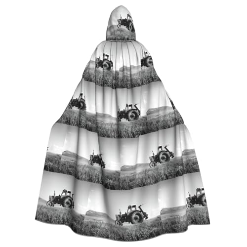 ENGhjes Traktor Landwirtschaft, ruhiger Druck, Cosplay, Kapuzenumhang, Erwachsene, Halloween, 140 cm lang, Themenpartys von ENGhjes