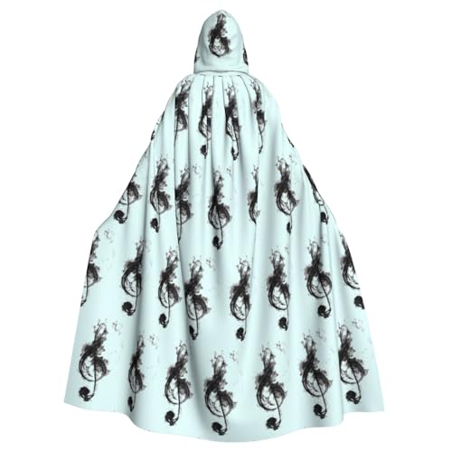 ENGhjes Umhang mit Kapuze für Erwachsene, Halloween, 140 cm, Schwarz von ENGhjes