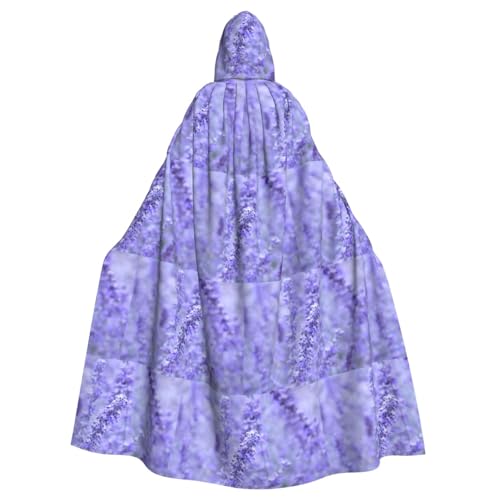 ENGhjes Umhang mit Kapuze für Erwachsene, Halloween, 140 cm, Violett mit Lavendelfarben von ENGhjes