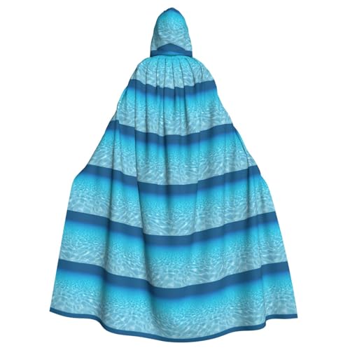 ENGhjes Umhang mit Kapuze für Erwachsene, Motiv: ruhige Unterwasserlandschaft, Cosplay, Halloween, 140 cm lang, Themenpartys von ENGhjes