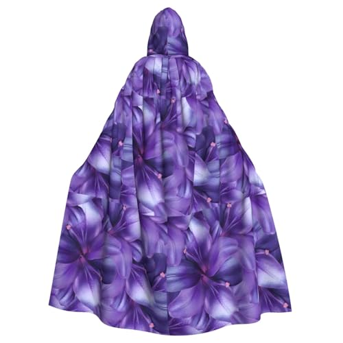ENGhjes Umhang mit Kapuze und Lilien-Motiv, für Erwachsene, Halloween, 140 cm lang, Themenpartys von ENGhjes