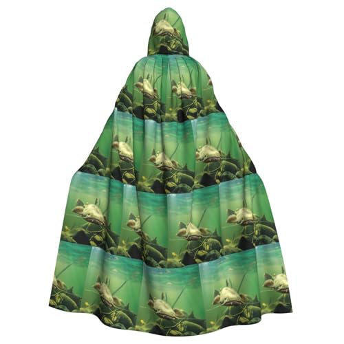 ENGhjes Unterwasserwels-Druck, Cosplay, Kapuzenumhang, Erwachsene, Halloween, 140 cm lang, Themenpartys ENGhjes Unterwasserwels-Druck, Cosplay, Kapuzenumhang, Erwachsene, Halloween, 140 cm lang, Themenpartys von ENGhjes
