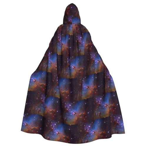 ENGhjes Weltraum-Galaxie-Druck, Cosplay, Kapuzenumhang, Erwachsene, Halloween, 140 cm lang, Themenpartys von ENGhjes