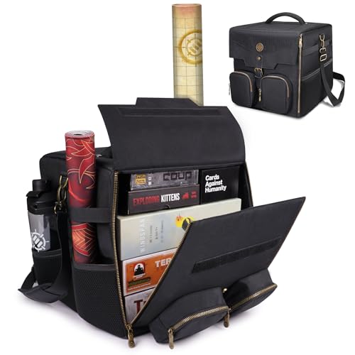 ENHANCE Umhängetasche für Brettspiele - Verstärkte Aufbewahrung mit gepolstertem Schultergurt und Taschen für Würfel, Karten - Schützt Brettspiel-Abenteuer und Zubehör ENHANCE Umhängetasche für Brettspiele - Verstärkte Aufbewahrung mit gepolstertem Schultergurt und Taschen für Würfel, Karten - Schützt Brettspiel-Abenteuer und Zubehör von ENHANCE