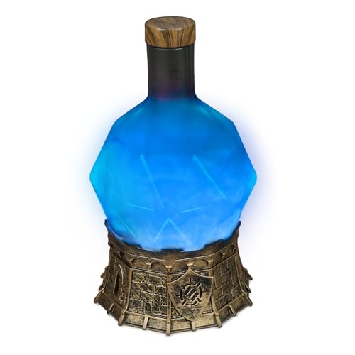 ENHANCE Gaming-Zaubertranklicht mit Wirbelndem Mystischem Gebräu - Zaubertrankflaschen-Licht-Requisite für Tischspiele, Spielzimmer, Dekoration - Leuchtender Wirbelnder Kelch (Blau Elixier) von ENHANCE