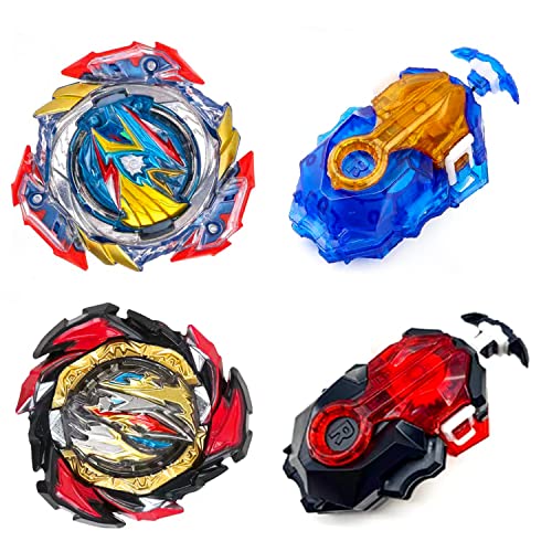 ENIKMOSD Bey Burst Turbo Starter Set,2 Kampfkreisel Metall Fusion mit 2 Launcher Bey Battling Tops Burst Turbo,Kinder kampfkreisel Geschenk für Weihnachten Geburtstag von ENIKMOSD