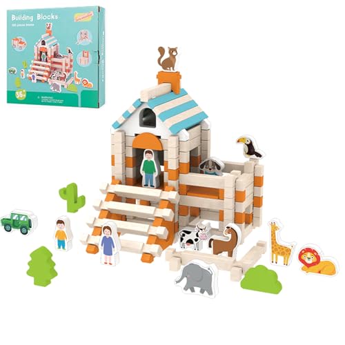 ENIKMOSD Holzbausteine ab 2 3 4 5 6 Jahren,Bauklötze aus Holz,Montessori Konstruktions Spielzeug,Holzspielzeug,Lernspielzeug,Stapelspielzeug Kreativ Set 122 Bausteinen ENIKMOSD Holzbausteine ab 2 3 4 5 6 Jahren,Bauklötze aus Holz,Montessori Konstruktions Spielzeug,Holzspielzeug,Lernspielzeug,Stapelspielzeug Kreativ Set 122 Bausteinen von ENIKMOSD