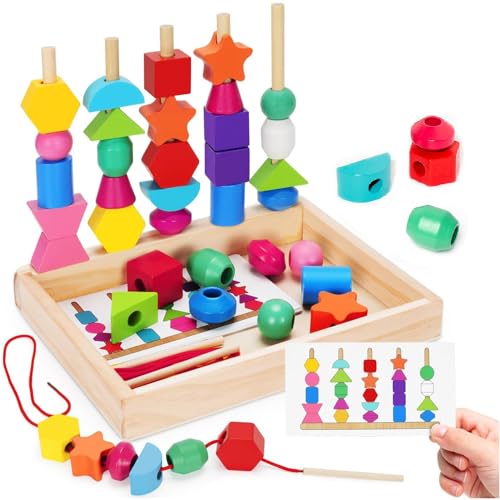ENIKMOSD Holzspielzeug Steckspiel Fädelspiel Bausteine Sortierspiel für Kinder,Montessori Spielzeug ab 3 4 5 Jahre,Holz Stapelspiel Feinmotorik Motorikspielzeug Lernspiele Geschenk für Junge Mädchen ENIKMOSD Holzspielzeug Steckspiel Fädelspiel Bausteine Sortierspiel für Kinder,Montessori Spielzeug ab 3 4 5 Jahre,Holz Stapelspiel Feinmotorik Motorikspielzeug Lernspiele Geschenk für Junge Mädchen von ENIKMOSD