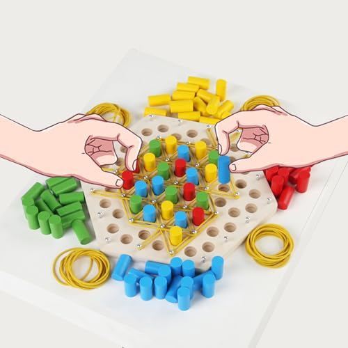 Triggle Spiel Holz,Triggle Board Game,Steckbrettspiel Brettspiel für 2-4 Spieler Kinder Erwachsene,Triggle Spiel Schach,Spiel Gummibändern Dreieck,Triggle-Gummiband-Spiel,Ketten Dreieck Spiel Triggle Spiel Holz,Triggle Board Game,Steckbrettspiel Brettspiel für 2-4 Spieler Kinder Erwachsene,Triggle Spiel Schach,Spiel Gummibändern Dreieck,Triggle-Gummiband-Spiel,Ketten Dreieck Spiel von ENIKMOSD