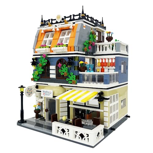 ENJBRICK Creator Haus Klemmbausteine kompatibel mit Lego für Erwachsene,Blumen City Garten Hotel Modulare Hausbausatz für Freunde Mädchen 1316pcs von ENJBRICK