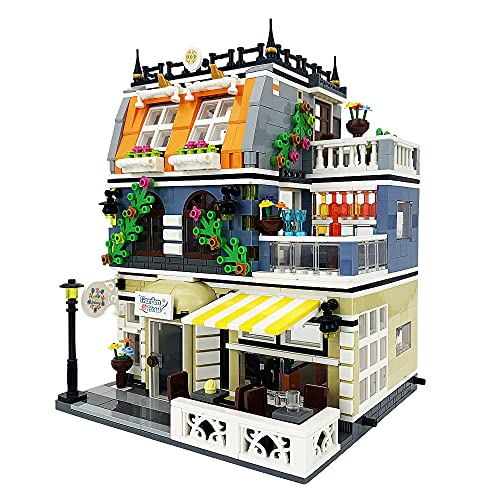 ENJBRICK Creator Haus Klemmbausteine kompatibel mit Lego für Erwachsene,Blumen City Garten Hotel Modulare Hausbausatz für Freunde Mädchen 1316pcs von ENJBRICK