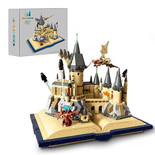 ENJBRICK Harry Schloss Bauspielzeugsets kompatibel mit Lego für Erwachsene,mittelalterlicher modulare Hausbausatz, Weihnachts- und Geburtstagsgeschenke zum Bauen für Kinder 727pcs von ENJBRICK