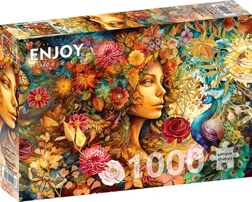 ENJOY Puzzle - 1000 Teile Jigsaw Puzzle für Erwachsene - Holz - Scenic - Puzzle - 1 Set - 1000 Stück - 1000 Teile - Mother Earth - Herbst von Enjoy puzzle
