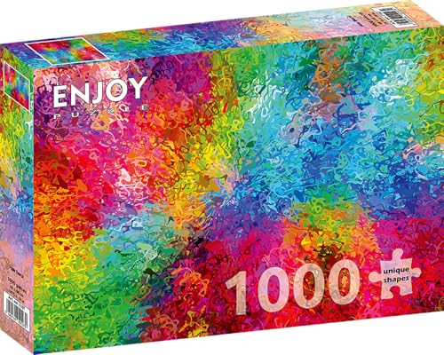 1000 Pieces Jigsaw Puzzle for Adults – Matte Finish, Soft Touch, Sturdy and Unique Pieces, Tight Fit, Vivid Colors, Missing Pieces Service – Abstract Rainbow Gradient Splashes Burst – by ENJOY Puzzle 1000 Pieces Jigsaw Puzzle for Adults – Matte Finish, Soft Touch, Sturdy and Unique Pieces, Tight Fit, Vivid Colors, Missing Pieces Service – Abstract Rainbow Gradient Splashes Burst – by ENJOY Puzzle von Enjoy puzzle