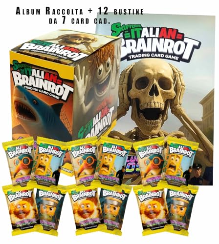 ENJOY TECH Skifidol Italian Brainrot Serie Beta Cosmische Halluzination, Box mit 12 Beuteln mit 7 Sammelkarten und Sammelalbum, Kartenspiel Trading von ENJOY TECH