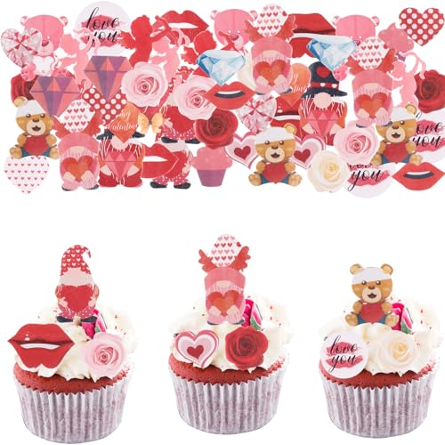 ENLACE 70 Stück Essbare Tortendeko Valentinstag Cupcake Topper,Herz Kuchen Deko Essbar,Valentinstag Torten Deko mit 23 Designs,Valentinstag Wichtel Muffin Deko für Liebhaber,Jahrestag,Hochzeit ENLACE 70 Stück Essbare Tortendeko Valentinstag Cupcake Topper,Herz Kuchen Deko Essbar,Valentinstag Torten Deko mit 23 Designs,Valentinstag Wichtel Muffin Deko für Liebhaber,Jahrestag,Hochzeit von ENLACE