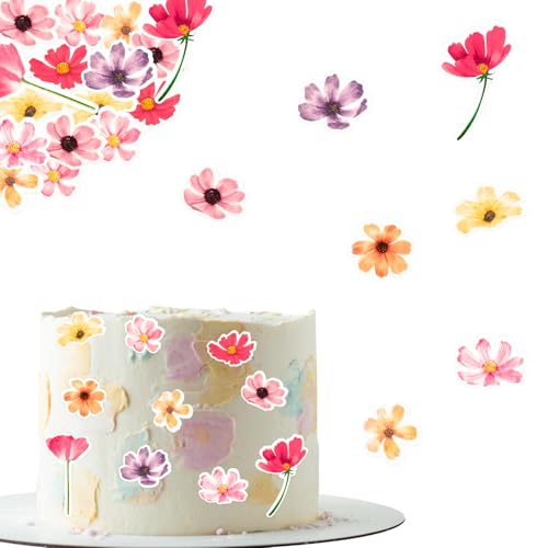 ENLACE Tortendeko Blumen Essbar,52 Stück Essbare Blumen für Torte Rosa,Essbare Blüten Tortendeko Geburtstag, Esspapier Blüten Deko Torte,Wildblumen Kuchen Deko Hochzeit,Wildblumen Cupcake Deko Taufe ENLACE Tortendeko Blumen Essbar,52 Stück Essbare Blumen für Torte Rosa,Essbare Blüten Tortendeko Geburtstag, Esspapier Blüten Deko Torte,Wildblumen Kuchen Deko Hochzeit,Wildblumen Cupcake Deko Taufe von ENLACE