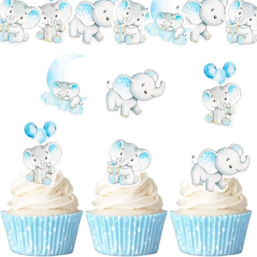 ENLACE Essbare Elefant Tortendeko Babyparty Deko Junge,40 Stück Kuchen Deko Babyparty Junge Essbar,Cupcake Topper Baby,Esspapier Elefant Cake Topper Taufe Junge,Blue Baby Boy Tortendeko Essbar ENLACE Essbare Elefant Tortendeko Babyparty Deko Junge,40 Stück Kuchen Deko Babyparty Junge Essbar,Cupcake Topper Baby,Esspapier Elefant Cake Topper Taufe Junge,Blue Baby Boy Tortendeko Essbar von ENLACE