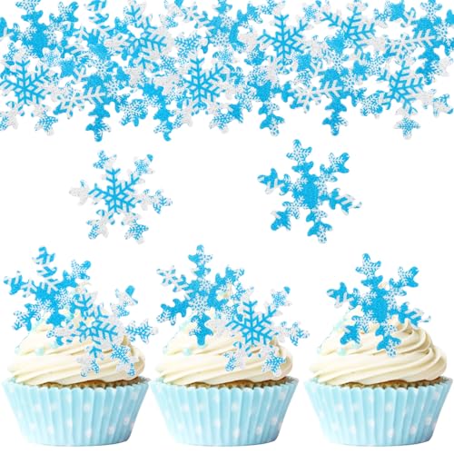 ENLACE Frozen Tortendeko Weihnachten Essbar,50 Stück Esspapier Schneeflocken Tortendeko,Snowflake 2 Farben Frozen Kuchen Deko Geburtstag,Schneeflocken Cupcake Topper,Schneeflocken Muffin Deko ENLACE Frozen Tortendeko Weihnachten Essbar,50 Stück Esspapier Schneeflocken Tortendeko,Snowflake 2 Farben Frozen Kuchen Deko Geburtstag,Schneeflocken Cupcake Topper,Schneeflocken Muffin Deko von ENLACE