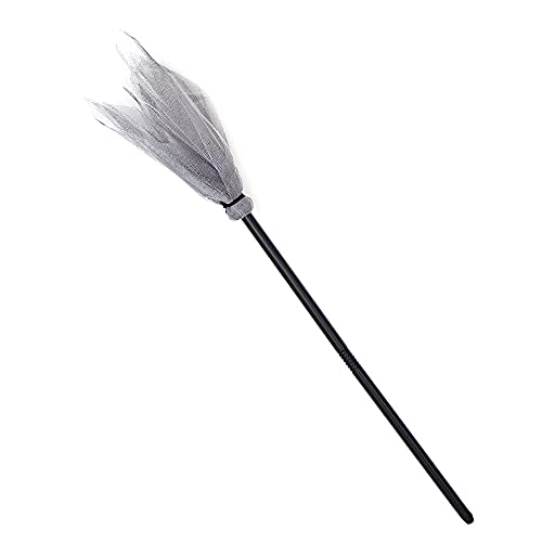 ENLACE Halloween Hexenbesen, Grauer Besen mit Schwarzem Griff, Kostümzubehör ENLACE Halloween Hexenbesen, Grauer Besen mit Schwarzem Griff, Kostümzubehör von ENLACE