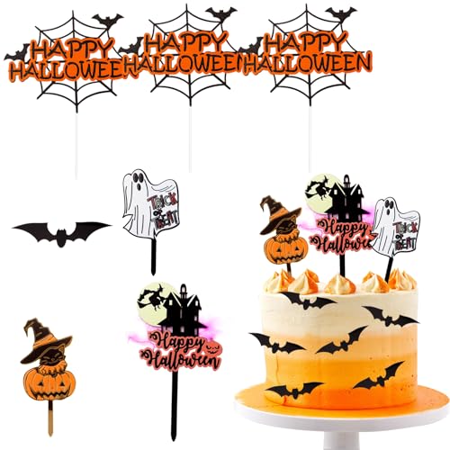 ENLACE 14 Stück Tortendeko Halloween Deko Kuchen Acryl,Halloween Cupcake Deko,Hexe Muffin Topper,Fledermaus Tortendeko Geburtstag,Papier Spinnennetz Kuchendeko Halloweenparty Kürbis Trick or Treat ENLACE 14 Stück Tortendeko Halloween Deko Kuchen Acryl,Halloween Cupcake Deko,Hexe Muffin Topper,Fledermaus Tortendeko Geburtstag,Papier Spinnennetz Kuchendeko Halloweenparty Kürbis Trick or Treat von ENLACE
