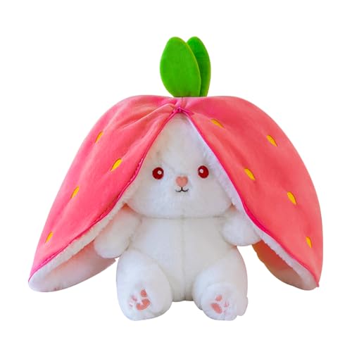 ENLACE Hasen Verstecken Plüsch, Hase Kuscheltier Plüschtiere Erdbeere, 25cm Weiches und Kuscheliges Plüschtier Hase Erdbeere, Kuscheltier Osterhase Geschenk für Jungen und Mädchen ENLACE Hasen Verstecken Plüsch, Hase Kuscheltier Plüschtiere Erdbeere, 25cm Weiches und Kuscheliges Plüschtier Hase Erdbeere, Kuscheltier Osterhase Geschenk für Jungen und Mädchen von ENLACE