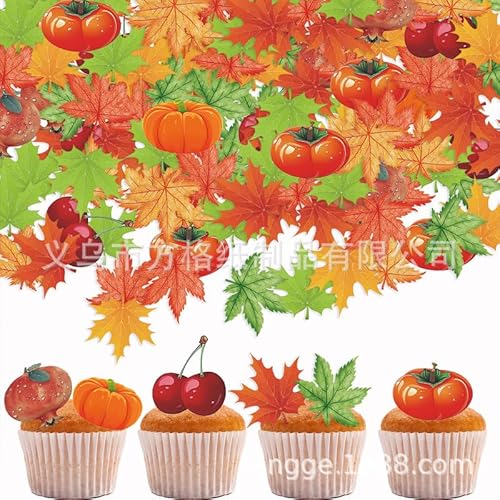 ENLACE Herbst Ahornblatt Tortendeko, 74 Stück, für Erntedankfest und Geburtstag ENLACE Herbst Ahornblatt Tortendeko, 74 Stück, für Erntedankfest und Geburtstag von ENLACE