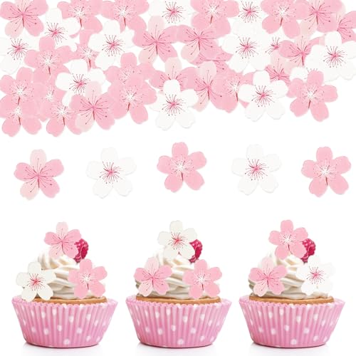 ENLACE 60 Stück Essbare Tortendeko Blumen,Essbare Blumen für Torte aus Esspapier,Kirschblüte Tortendeko Essbar,Blüten Deko Torte,Cupcake Topper Essbar,Kuchen Deko zum Hochzeits,Geburtstag ENLACE 60 Stück Essbare Tortendeko Blumen,Essbare Blumen für Torte aus Esspapier,Kirschblüte Tortendeko Essbar,Blüten Deko Torte,Cupcake Topper Essbar,Kuchen Deko zum Hochzeits,Geburtstag von ENLACE
