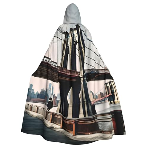 Brooklyn Bridge S Print Long Hooded Cloak Cosplay Costumes For Parties And Theme Events von ENRPTY