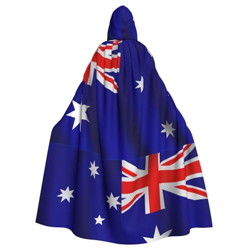 Unisex Erwachsene Australische Flagge, langer Kapuzenumhang, Cosplay-Kostüme für Partys und Themenveranstaltungen von ENRPTY