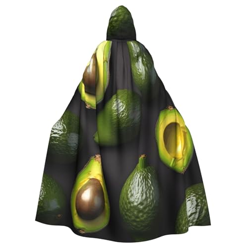 Unisex Erwachsene Avocado Obst Muster Druck Lange Kapuze Umhang Cosplay Kostüme für Partys und Themenveranstaltungen von ENRPTY