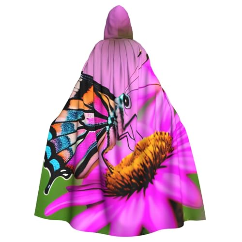 Unisex Erwachsene Floral mit Schmetterling Druck Lange Kapuze Umhang Cosplay Kostüme für Partys und Themenveranstaltungen Unisex Erwachsene Floral mit Schmetterling Druck Lange Kapuze Umhang Cosplay Kostüme für Partys und Themenveranstaltungen von ENRPTY