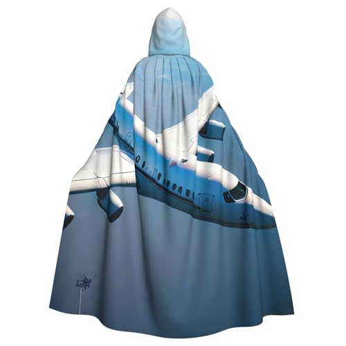 Unisex Erwachsene Flugzeuge Druck Lange Kapuze Umhang Cosplay Kostüme für Partys und Themenveranstaltungen von ENRPTY