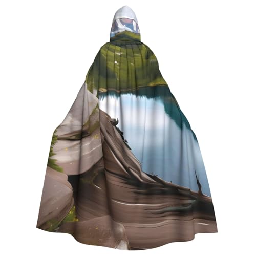 Unisex Erwachsene Glacier National Park Print Long Hooded Cloak Cosplay Kostüme für Partys und Themenveranstaltungen von ENRPTY