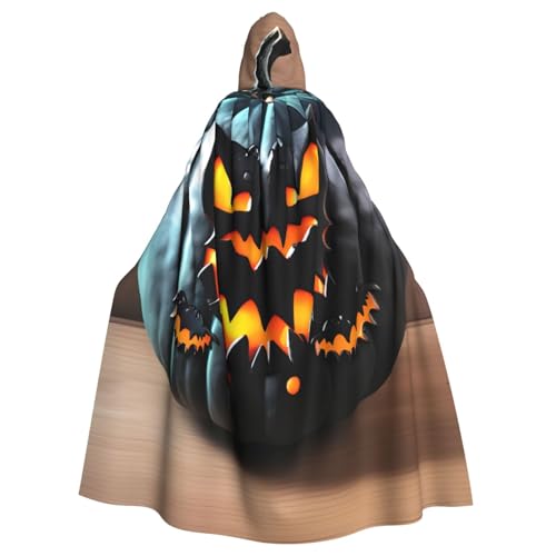 Unisex Erwachsene Halloween Fledermaus Kürbis Druck Lange Kapuze Umhang Cosplay Kostüme für Partys und Themenveranstaltungen von ENRPTY