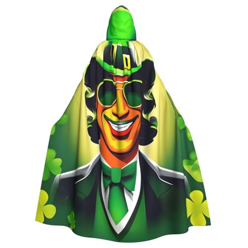 Unisex Erwachsene Happy St. Patrick's Day Print Long Hooded Cloak Cosplay Kostüme für Partys und Themenveranstaltungen von ENRPTY