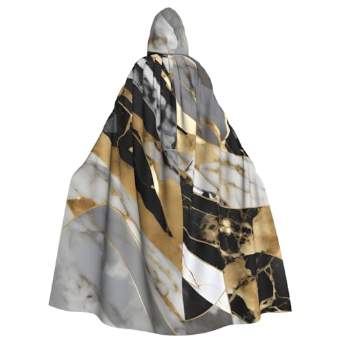 Unisex Erwachsene Luxus Marmor Druck Lange Kapuze Umhang Cosplay Kostüme für Partys und Themenveranstaltungen von ENRPTY