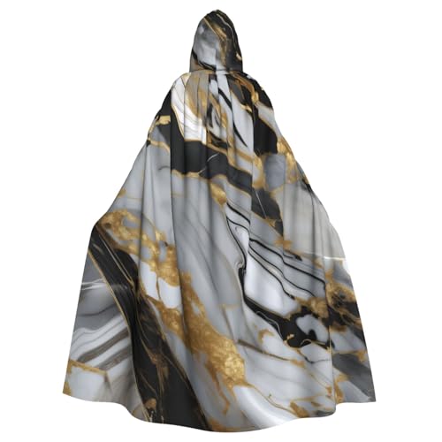 Unisex Erwachsene Luxus Marmor Muster Druck Lange Kapuze Umhang Cosplay Kostüme für Partys und Themenveranstaltungen von ENRPTY