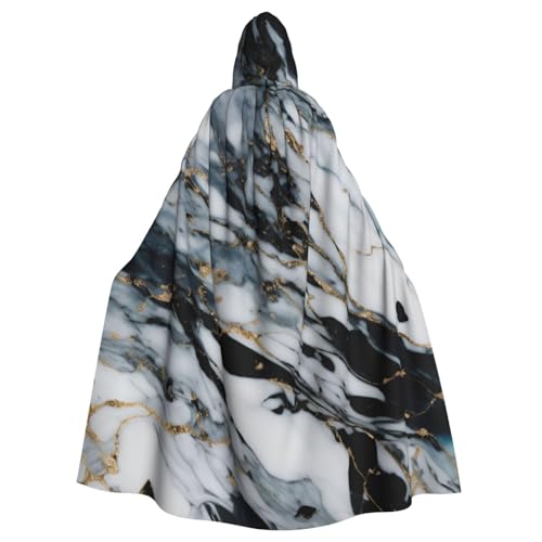 Unisex Erwachsene Marmor Druck Lange Kapuze Umhang Cosplay Kostüme für Partys und Themenveranstaltungen von ENRPTY