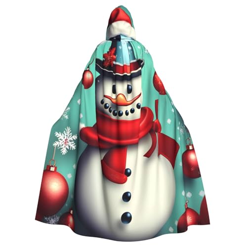 Unisex Erwachsene Merry Christmas Day Print Long Hooded Cloak Cosplay Kostüme für Partys und Themenveranstaltungen von ENRPTY