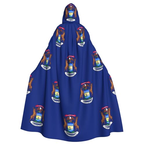 Unisex Erwachsene Michigan State Flag Print Long Hooded Cloak Cosplay Kostüme für Partys und Themenveranstaltungen Unisex Erwachsene Michigan State Flag Print Long Hooded Cloak Cosplay Kostüme für Partys und Themenveranstaltungen von ENRPTY