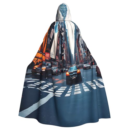 Unisex Erwachsene New York City Print Long Hooded Cloak Cosplay Kostüme für Partys und Themenveranstaltungen von ENRPTY