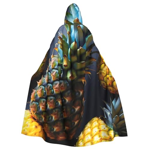 Unisex Erwachsene Obst Ananas Druck Lange Kapuze Umhang Cosplay Kostüme für Partys und Themenveranstaltungen von ENRPTY