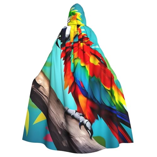 Unisex Erwachsene Papageien auf Baum Druck langer Kapuzenumhang Cosplay Kostüme für Partys und Themenveranstaltungen von ENRPTY