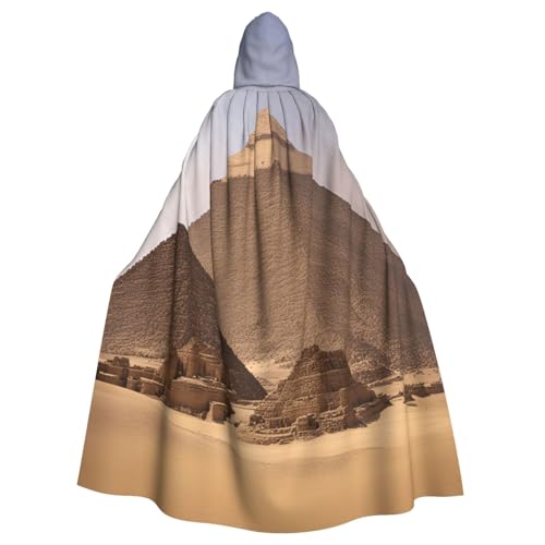 Unisex Erwachsene Pyramiden von Ägypten Druck langer Kapuzenumhang Cosplay Kostüme für Partys und Themenveranstaltungen von ENRPTY