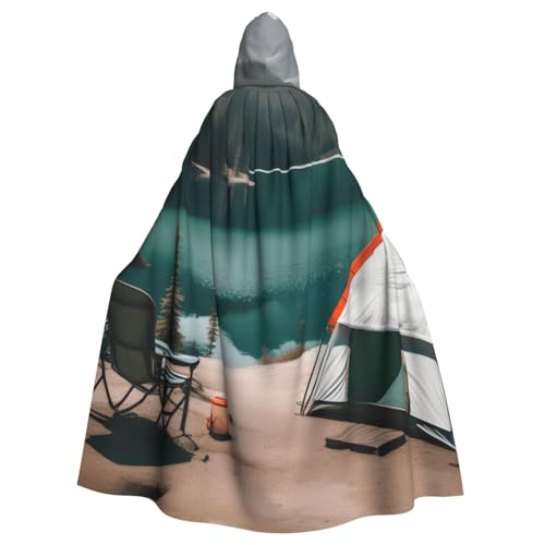 Unisex Erwachsene Serenity Lake Camping Print Long Hooded Cloak Cosplay Kostüme für Partys und Themenveranstaltungen von ENRPTY